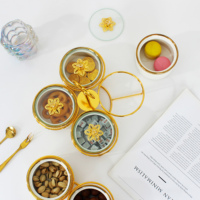 Luxe fruitkom van keramiek met standaard voor thuis, woonkamer, hotel; geschikt voor snoep, gedroogd fruit en andere lekkernijen.