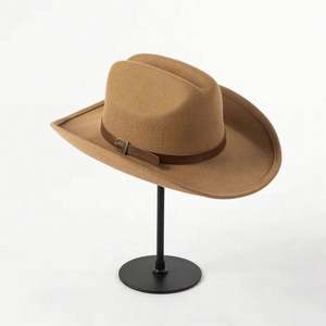 Wholesale Luxury High Quality Customize Old School Felt Australia Wool Vintage Cowboy Unisex Hat Travel Party Fishing Four - Product Image 2