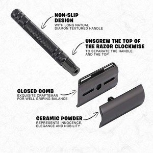 Maquinilla de Afeitar de Seguridad de Doble Filo Reutilizable y Ecológica Spolo, Afeitado Perfecto para Hombres y Mujeres, Herramienta de Cuidado Personal para la Eliminación Diaria del Vello - Product Image 2