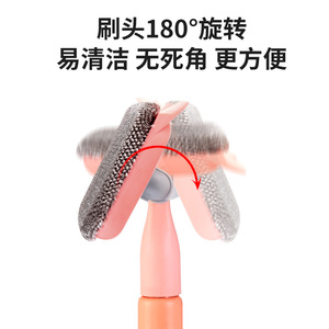 Telescopic <b>Cleaning</b> Brush Stainless Steel Window Floor Glass <b>Scraper</b> Double Sided Eraser Long Handle Multi Use - Product Image 5