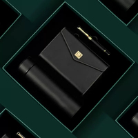 Ensemble cadeau d'affaires de luxe personnalisé en cuir PU exquis, stylo, carnet, thermos pour les clients d'entreprise