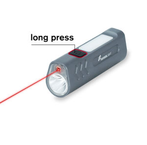 Lampe torche rechargeable 1000lm LED + COB + Laser, 8 modes, USB-C, étanche IP54, corps en aluminium, base magnétique, industrielle, réglable - Product Image 1