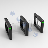 Tourniquet piétonnier à porte battante Code QR Système de présence de carte RFID Protection IP65 en acier inoxydable Anti-talonnage pour bureau