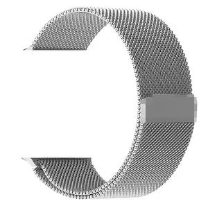 스테인레스 스틸 시계 밴드 메쉬 밀라노 루프 교체 쿨립 스트랩 애플 워치 시리즈 6 5 4 3 2 1