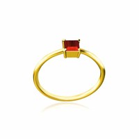 Bague géométrique punk pour femme en acier titane de haute qualité avec incrustation de zircon petit carré, bijoux en acier inoxydable pour cadeaux de mariage