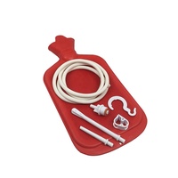 Bouteille d'eau chaude en caoutchouc de 2 L, kit de lavement, kit de douche pour usage domestique