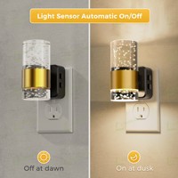 Lampe de nuit de luxe LOHAS, LED dorée, 3 CCT, rotative, prise DE (ambre-3000K-5000K), lampe de nuit décorative en acrylique pour chambre à coucher