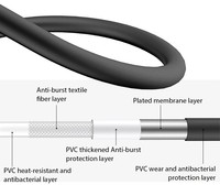 Tuyau de douche à colonne portable salle de bain wc rondelle 1/2 pouces argent blanc noir coloré 1.5m tube flexible pvc tuyau de douche