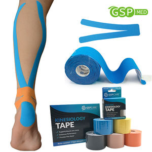 5cm * 5m bande de kinésiologie étanche respirant couleur personnalisée coton élastique <span class=keywords><strong>Kinesio</strong></span> bande pour soulagement de la douleur musculaire échantillon soutien - Product Image 1