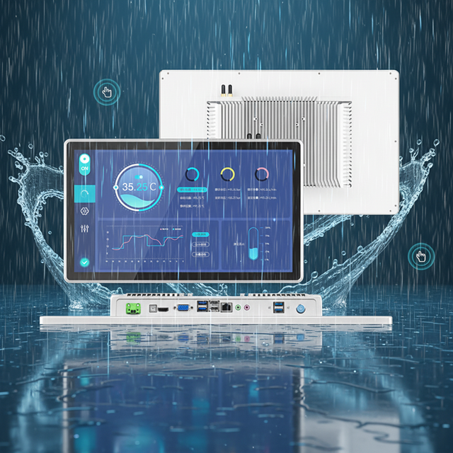 Industrial Automation All One Panel PC 15.6inch 1080p LCD 10-Point Capacitive Touch Screen Waterproof Industrial Computer HMI