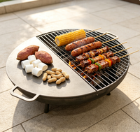Barbecue au charbon de bois robuste pour la maison, grand réchaud portable multifonctionnel pour terrasse et jardin