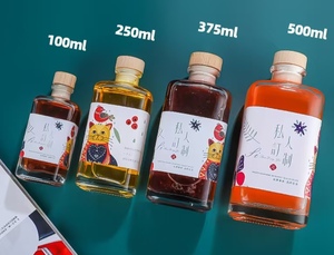 Bouteilles en verre transparentes carrées les plus vendues de 100 ml, 375 ml, 500 ml pour la <span class=keywords><strong>vodka</strong></span>, le whisky et le brandy avec bouchons en liège. - Product Image 3