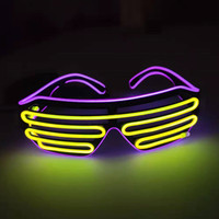 Lunettes LED clignotantes bicolores à déclenchement, accessoire durable pour Halloween, mariage, Noël, avec 2 piles AA, accessoires de fête, nouveauté