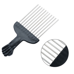 Peigne Afro en métal noir Mayitr, 3 tailles, peigne à cheveux africain, brosse à cheveux, outil de coiffure pour salon de coiffure - Product Image 3