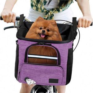 Free Sample Dog Bike Basket, Soft-Sided Ventilated Dog Bike Carrier <b>Backpack</b>, Dog Pet Bicycle Basket for Bike Handlebar, <b>cat</b> - Product Image 1