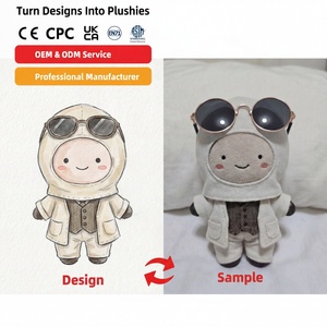 Peluches Personalizados con Logotipo, Fabricante de Juguetes de Peluche, Peluche de Troll Azul con Chaqueta, MOQ Bajo, OEM, ODM, Muñeco de Peluche Relleno - Product Image 6