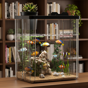 Acryl <span class=keywords><strong>aquarium</strong></span> klein huishoudelijk sier <span class=keywords><strong>aquarium</strong></span> voor op het bureau ecologisch klein vis <span class=keywords><strong>aquarium</strong></span> - Product Image 3