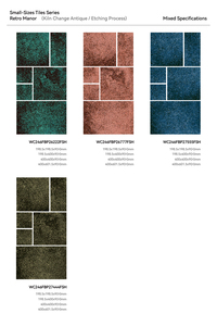 Màu xanh lá cây đám mây cổ điển sang trọng sứ phòng tắm gạch ban công không trượt gạch lát sàn gốm gạch men - Product Image 6