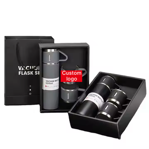 صندوق هدايا للأعمال الشعبية ، طقم كوب أعمال محمول ، <span class=keywords><strong>3</strong></span> قوارير بأغطية ماء - Product Image 1