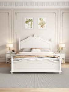 Traditional <b>Queen</b> <b>Size</b> Solid Wood Storage <b>Bed</b> with Underbed Drawers Dark Brown Finish - Product Image 4
