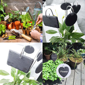 Decorazione <span class=keywords><strong>da</strong></span> <span class=keywords><strong>giardino</strong></span> impermeabile segnaposto per piante in pietra naturale etichette <span class=keywords><strong>da</strong></span> <span class=keywords><strong>giardino</strong></span> con gancio in metallo a spirale regalo per giardiniere - Product Image 1