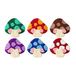 6-piece DIY <b>Kit</b> Handmade Cotton Coaster Hand Knitting Tools Instructions Monks Cloth Plastic Hoop <b>Punch</b> <b>Needle</b> for Craft Lovers - Product Image 2