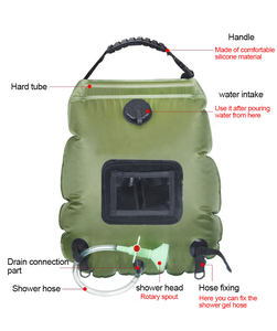 Bolsa de Ducha Solar Portátil de 20L para Exteriores, Camping y Senderismo, con Manguera y Cabezal Intercambiable - Product Image 4