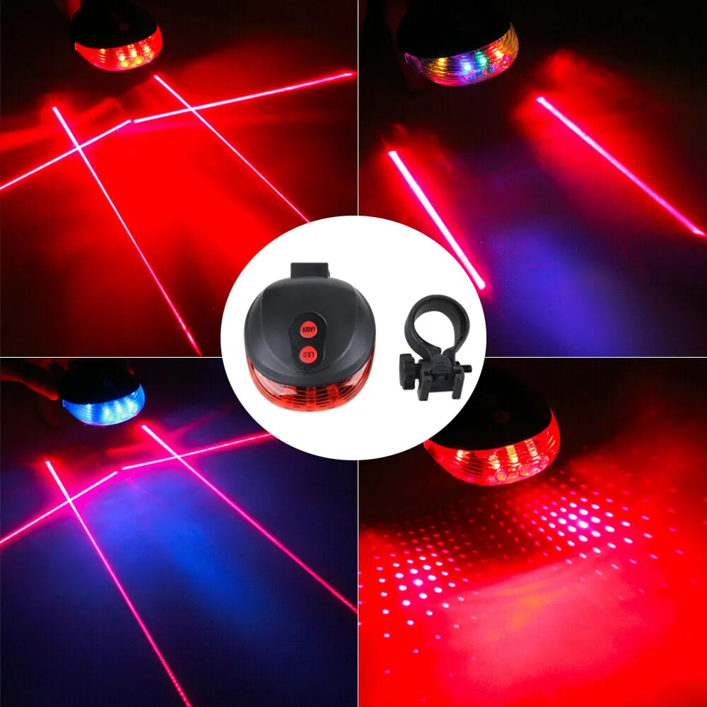 5 LED blu a 2 raggi per bicicletta, coda, luce posteriore 5 LED blu a 2 raggi per bicicletta, coda, luce posteriore