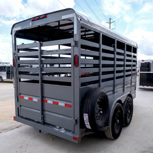 Remorque à bétail neuve et économique, remorque pour chevaux 2026 S&S Dura Line Silver Trim 6x16 à double essieu, galvanisée à chaud, modèle RHS - Product Image 1