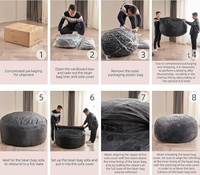 Canapé pouf design moderne canapé pouf grand canapé gonflable paresseux pour le salon, les enfants et les adultes
