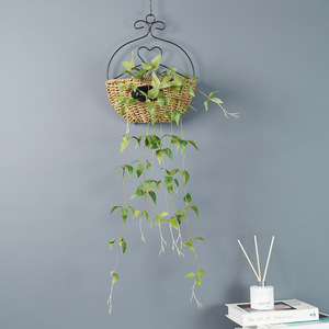 Feuilles de Clématite Artificielles Artisanales 95 cm, Plantes Murales en Plastique Vert, Fleurs en Soie pour Décoration Maison et Mariage - Product Image 1