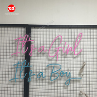 C'est un garçon ou une fille signe lumineux acrylique Led néon rgb lumières coloré enseigne au néon pour herbe mur toile de fond enseigne au néon