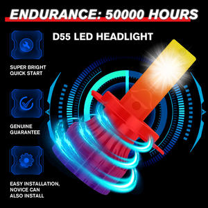 Luces LED para Automóvil, Faros Delanteros LED D55, Luces LED para Automóvil H4 H11 H7 9005 9006, Focos LED, Faros LED para Vehículo, 12V 110W, Súper Brillantes - Product Image 2