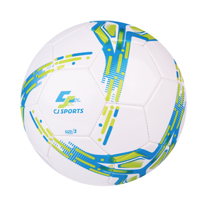 CJ Sports tamaño 5 balón de fútbol verde púrpura duradero 270-300g cosido a máquina Material de PVC de Vietnam para partidos de entrenamiento Recreativo - Product Image 1