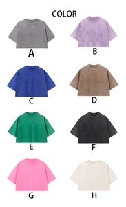 T-shirt court vintage Crop <span class=keywords><strong>Acir</strong></span> 100% coton, logo personnalisé, traitement de pré-rétrécissement, style streetwear pour hommes - Product Image 6