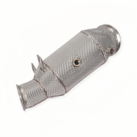 Tubo de Escape de Alto Flujo de Acero Inoxidable con Protector Térmico, Kit de Tubo de Escape para BMW N55 M2C F87 M135i 3.0T, Mejora de Rendimiento