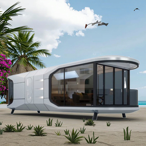 Vente d'usine Bâtiment d'hôtel coupe-vent intelligent Fabrication de villas de luxe avec plage Maison capsule spatiale préfabriquée mobile - Product Image 1
