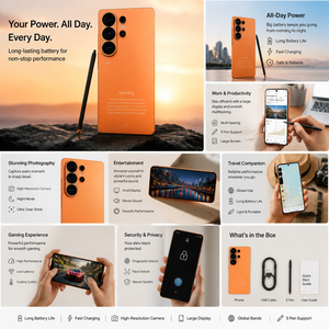 โทรศัพท์มือถือ S26Ultra กล้องหลังคมชัด รองรับซิมคู่ รุ่นใหม่ 5G พร้อมหน่วยความจำ 16GB+1TB ลดราคาพิเศษ - Product Image 1