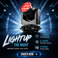 Zoom Wash 7x40W RGBW 4-in-1 Moving Head Lichter Beam Wash LED Mini B Bee Eye Bühnenbeleuchtung für Bar, Club, DJ, Hochzeit, Party, Events