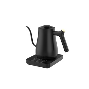 Electric Stainless Steel Nordic Design Thermal Gooseneck Coffee <b>Kettle</b> Lid 1L Capacity Automatic Pour Drip Milk Frother Wooden - Product Image 3