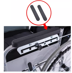 Reposabrazos Universales de Poliuretano/Cuero Negro para Silla de Ruedas de Uso Hospitalario (Estilo Largo y Corto) Esenciales para Silla de Ruedas - Product Image 6