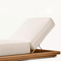 Haute qualité piscine plage daybed cadre en aluminium meubles hôtel jardin utiliser chaise longue simple chaise longue