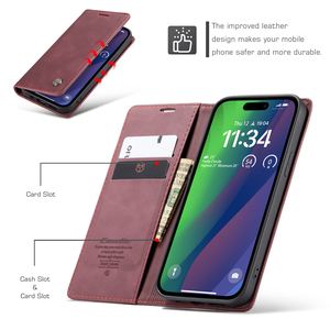 Caseme người đàn ông của <span class=keywords><strong>Wallet</strong></span> trường hợp đối với <span class=keywords><strong>iPhone</strong></span> 15 Pro cộng với 15 Pro Max 14 13 12 11 x XR chống trượt thiết kế thẻ chủ từ lật trường hợp - Product Image 6