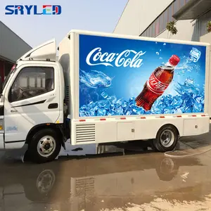 SRYLED Layar Tampilan LED Seluler Iklan P8 P10 Luar Ruangan P6 Antiair Kendaraan/Van/Truk Papan Reklame Digital Terpasang LED