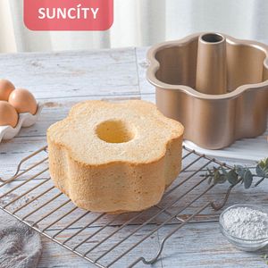 Suncity Flower Shaped Chiffon Cake Pan 8 Inch Springform Baking Mold For Cake Making - Product Image 1