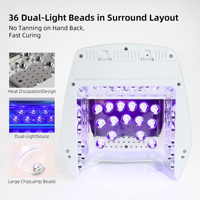 Lampe à ongles professionnelle personnalisée H37 126W 36 LED UV pour le séchage du vernis gel, idéale pour les salons de manucure et les studios de beauté