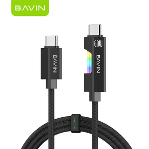 Bavin OEM สายไนลอนถัก <span class=keywords><strong>CB311</strong></span> 60W PD สาย USB ชนิด C สำหรับโทรศัพท์สายชาร์จโทรศัพท์มือถือได้อย่างรวดเร็ว - Product Image 1