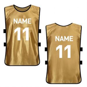 Custom Name Number Breathable Sleeveless 100% Polyester Soccer <b>Bibs</b> Football <b>Training</b> Vest Pinnies Scrimmage Vests Personalized - Product Image 3
