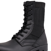 Botas Tácticas de Seguridad de Caña Alta para Hombre y Mujer, de Una Sola Capa, para Desierto, de Cuero Genuino y Tela de Nailon