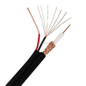 Sat703 RG6 với công suất 2/4 <span class=keywords><strong>RG59</strong></span> đồng trục cáp điện Siamese Đồng 75 Ohms với bện <span class=keywords><strong>RG59</strong></span> cho CCTV Cáp DVR vệ tinh - Product Image 1